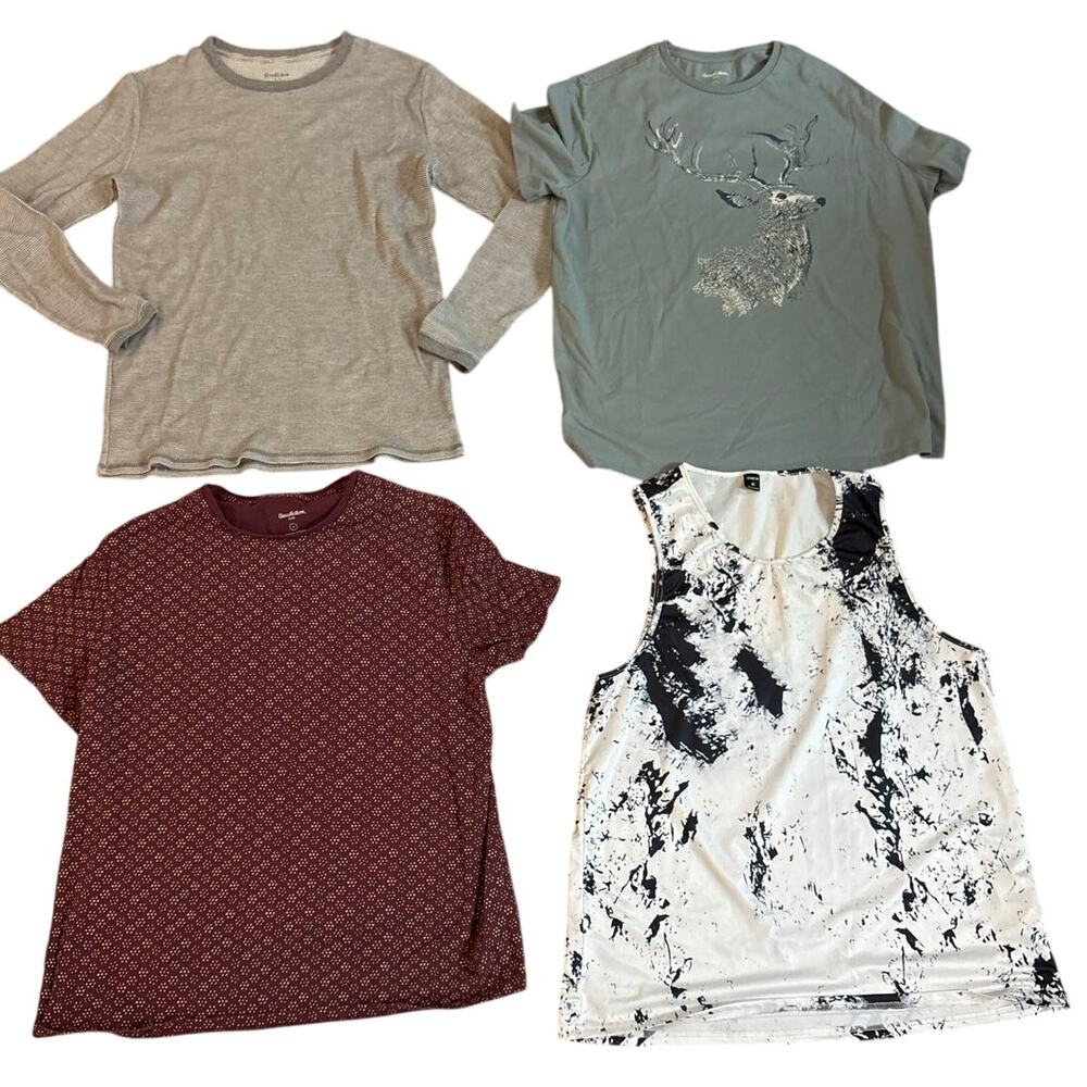 Lot of 4 Men’s Size X-Large Casual Graphic Tees Cotton‎ Goodfellow & Co. GUC
